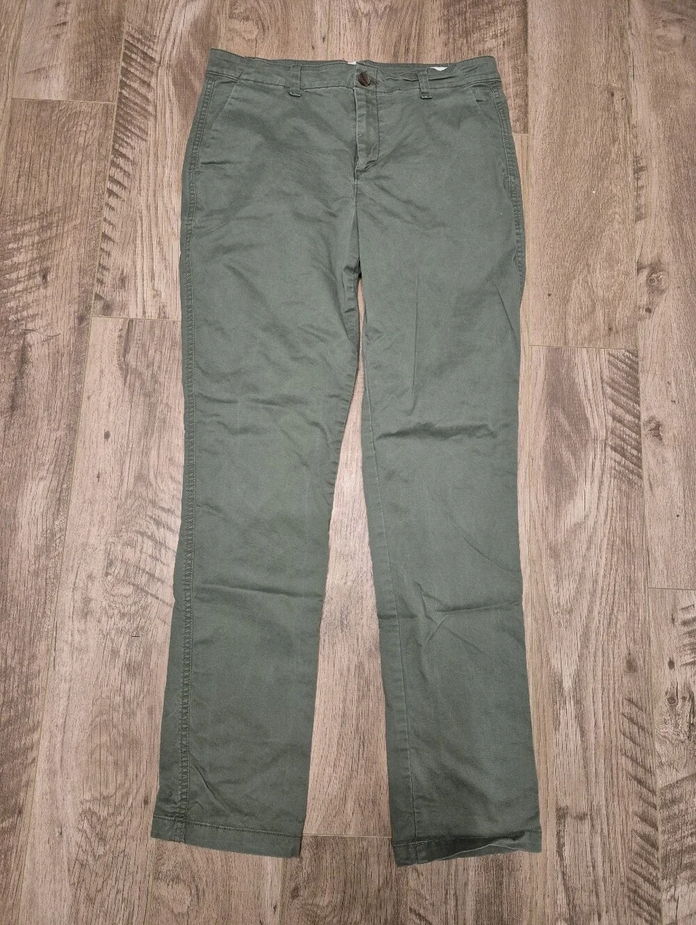 Gap Women's Preppy Casual Olive Girlfriend Khaki Chino Pants Size 6T - Picture 2 of 7